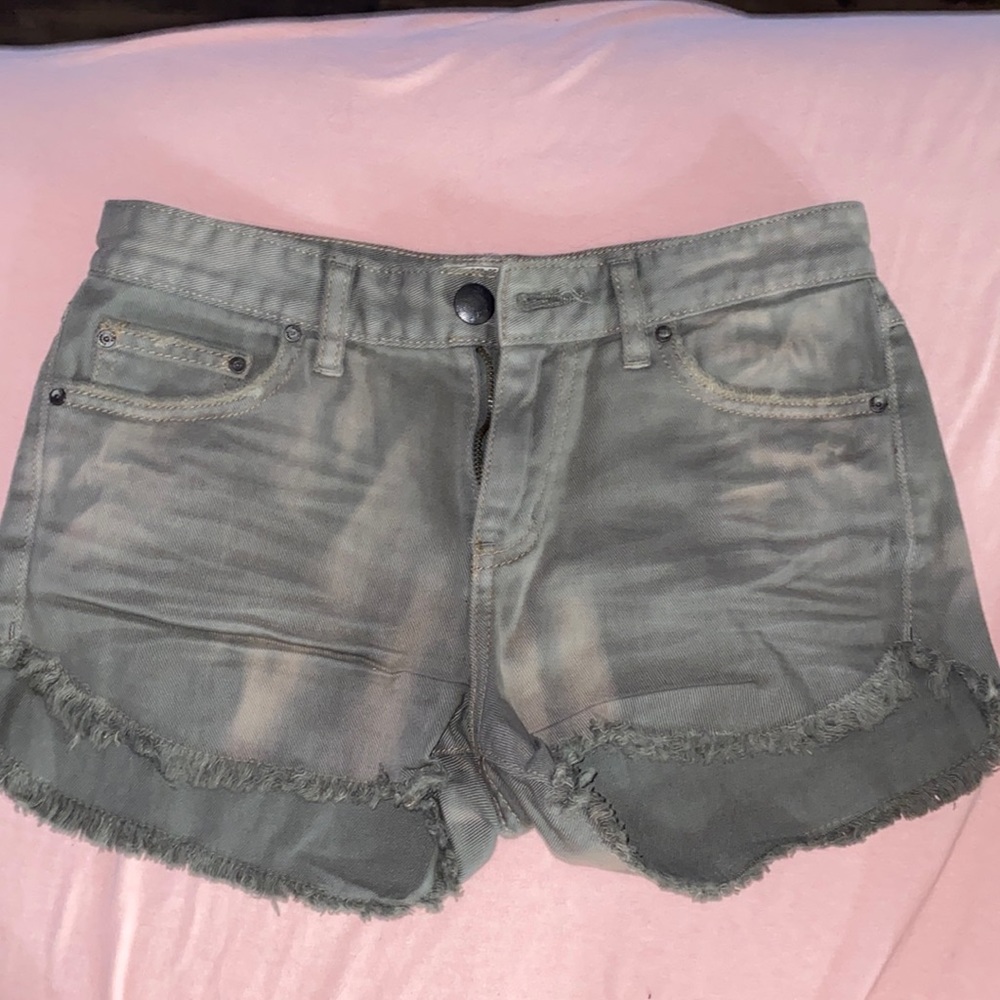 grey Free People jean shorts